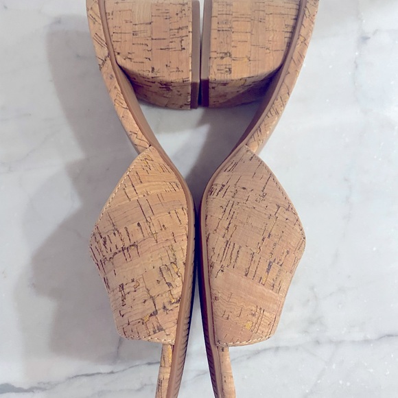 NWOT ABOUND Tan Cork Slip On Heel Sandals - Picture 10 of 12